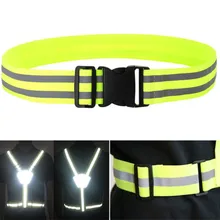 VESSOS высокая видимость светоотражающий безопасный ремень безопасности для ночного бега, прогулок, езды на велосипеде, скалолазания, ремень безопасности унисекс с зажимом