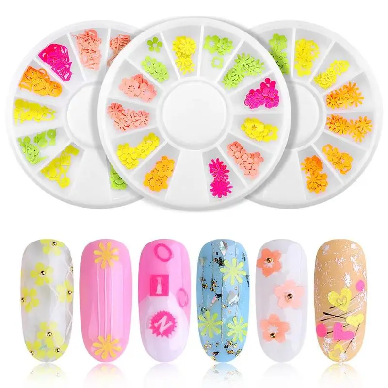 

1 Box Korean Style Nail Art Charm Nail Art Stickers Colorful Manicure Decoration Summer Girl Shiny Nail Decor