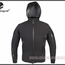 Охотничьи походные Emerson уличные легкие тактические мягкие оболочки куртки с капюшоном дышащие черные EM6873B