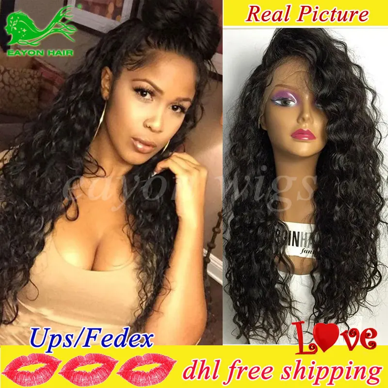Full Lace Human Hair Wigs Virgin Brazilian Lace Front Human Hair Wigs With Baby Hair For Black Women Wavy Glueless Full Lace Wig