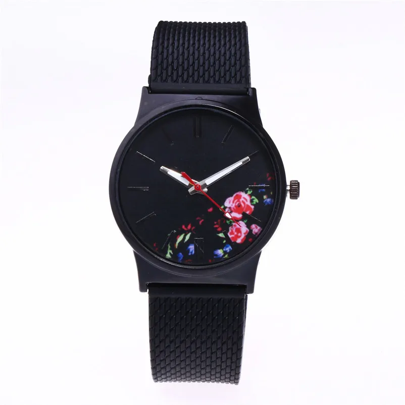 Black Flower font b Watch b font font b Women b font font b Watches b