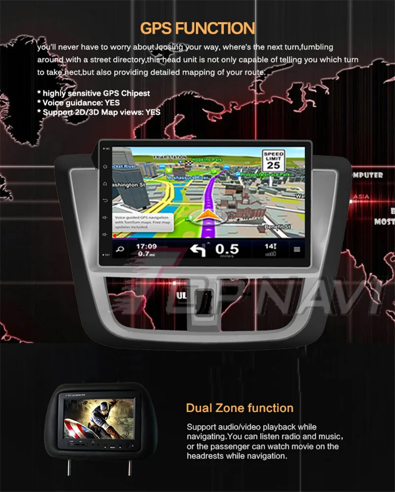 car gps navigation For Toyota Vios 2017