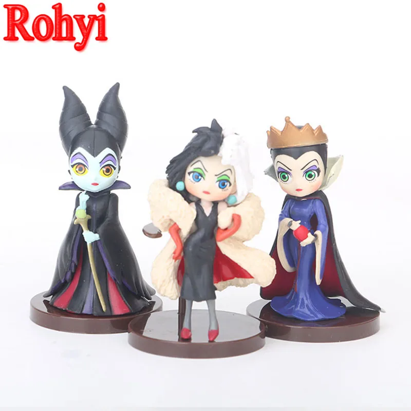 

3pcs/set Q Posket Figure Toys Princess Ariel Snow White Tangled Rapunzel Belle Jasmine Pocahontas Mulan Moana Beauty Model Dolls