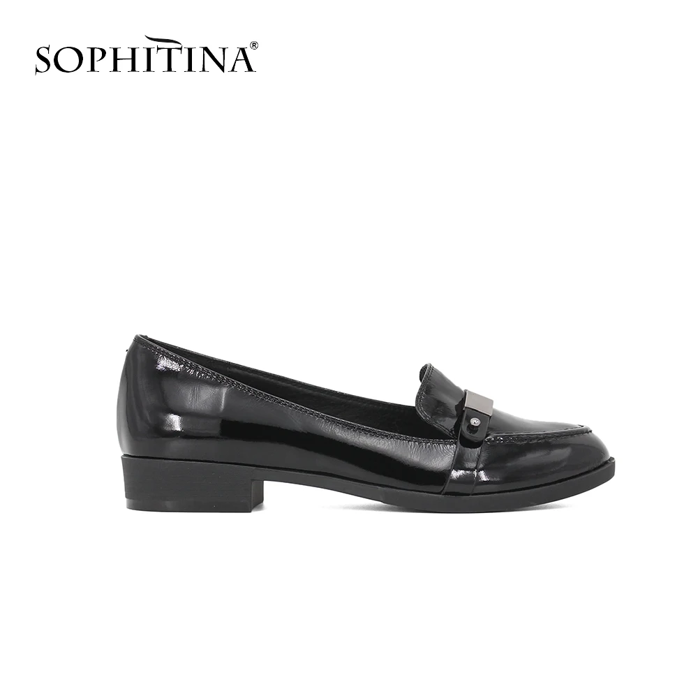 SOPHITINA/Брендовые повседневные туфли-лодочки однотонные женские туфли на низком