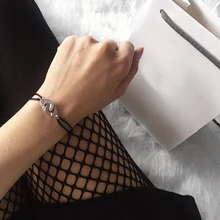 Mcllroy модный браслет для женщин Изящный Подарок 8 цветов регулируемые плетеные браслеты на запястье пара из нержавеющей стали ювелирные изделия