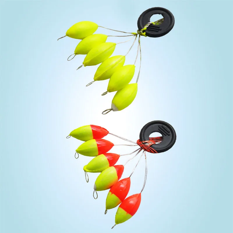 NCC 60PCS New Seven Star Oval Mini Fishing Float Buoy Bobber Single and