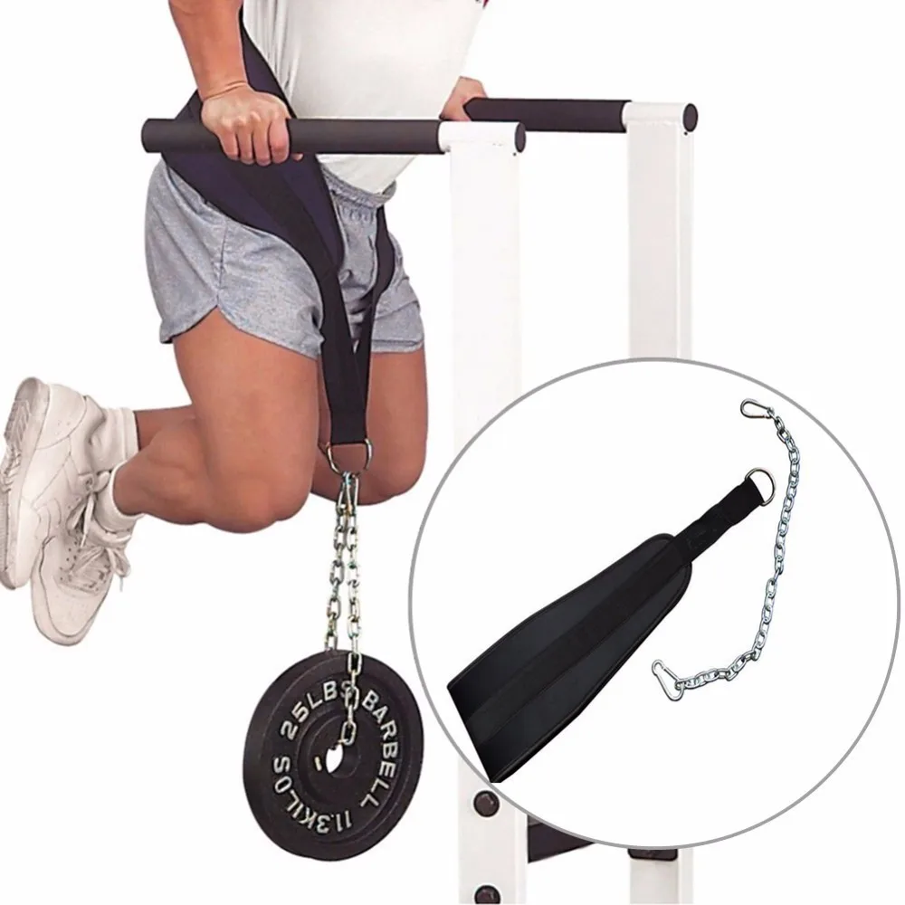 Fitness Equipments Dip Belt Weight Lifting Gym Body Waist Strength Training Power Building Dipping Chain Pull Up
