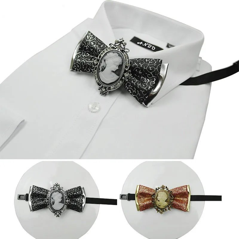 

Fashion Necktie Groom Korean Diamond Leather Bow Ties Luxury Wedding Birthday Party toastmaster Gifts Elegant Butterfly Bow Tie