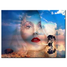 Фото на заказ Алмазная картина леди Фэнтези море сексуальные женщины полный дисплей квадратная Круглая Мозаика Алмазная вышивка RhinestoneZP-1397