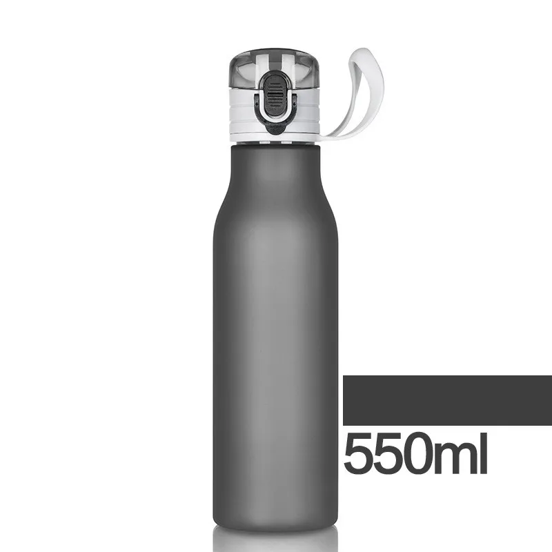 Universal frosted cup wholesale plastic cup sports water bottle cylindrical solid color black Travel Cup Carry Loop Apr10 (6)