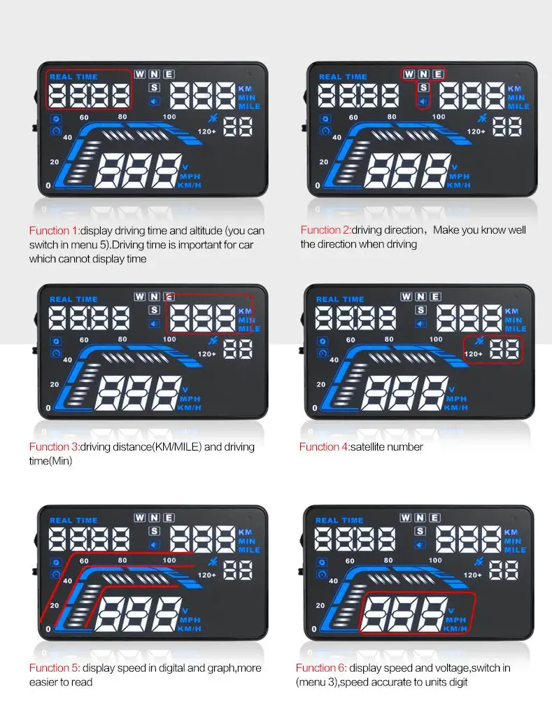 Спидометр головка мобильного выставочного стенда Q7 проектор на лобовое стекло дисплея speedaltitude направление Спутниковое время напряжения с gps функция
