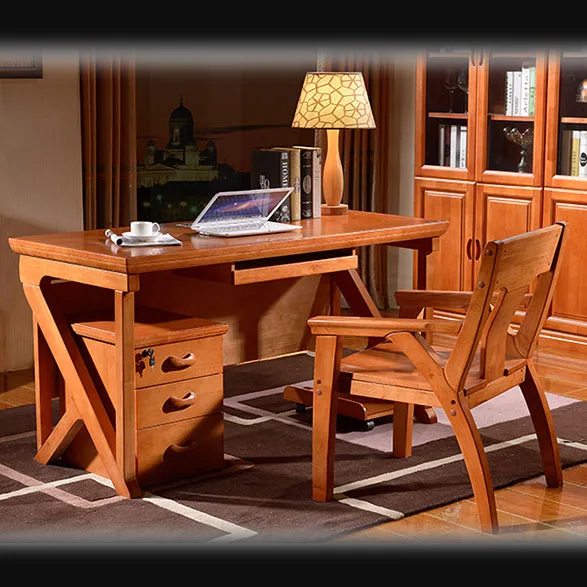 Libro madera apoyabrazos simple escritorio de roble casa de madera mesa