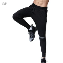 Мужские Светоотражающие леггинсы с полосками колготки кальсоны йоги эластичность Спорт Бег Фитнес сухой Fit мотобрюки быстросохнущая Спортивная