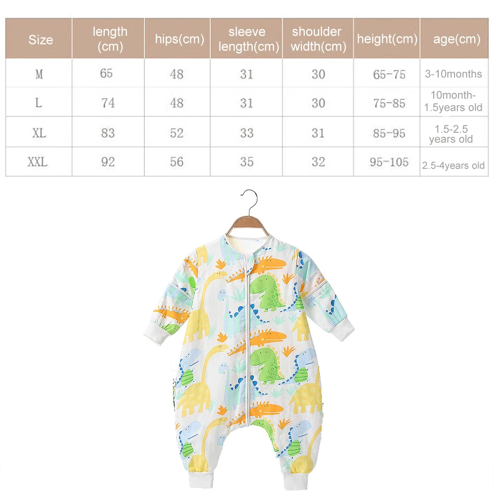 Universal Four Seasons Split Leg Sleeping Sack Bag Breathable Anti-Kick Pajamas for 0-4 years old Kids Newborn Toddler Baby