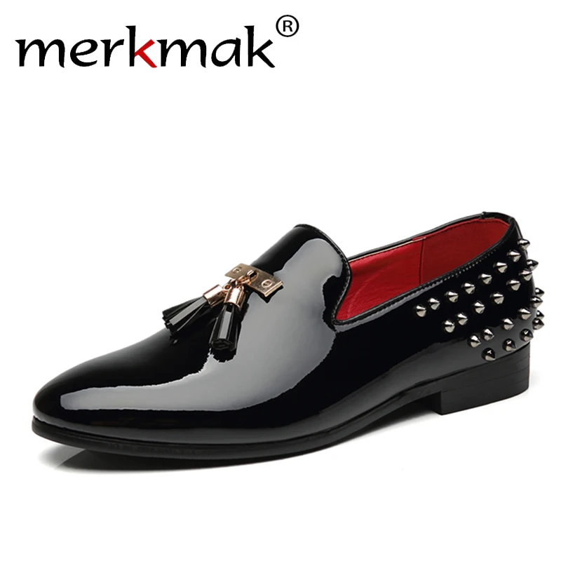 Pu Casual Printemps red Nouveaux Marque Robe automne En De Cuir Hommes Luxe 2019 Mocassins Bling Mariage Black Chaussures blue SnE1xqx