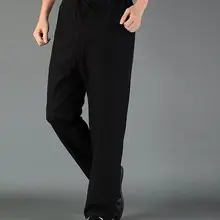Хлопковые мужские брюки-ушу tai chi, тренировочные штаны для единоборств, дзен-лай, монахи Шаолинь, кунг-фу, тайцзюань, черные брюки