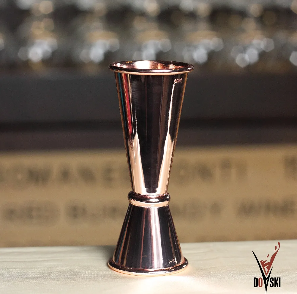 Copper Plated Stainless Steel Measuring Shot Cup Ounce Jigger Bar