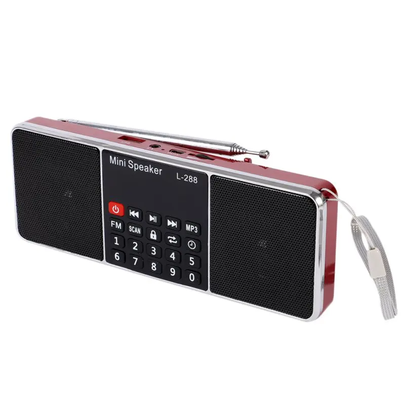 L 288 мини FM радио цифровой Портативный динамики MP3 плеер ресивер стерео