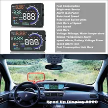 Vehicle HUD Safe Drive Display For Peugeot 607 / 806 / 807 Eurovans – Refkecting Windshield Head Up Display Screen Projector