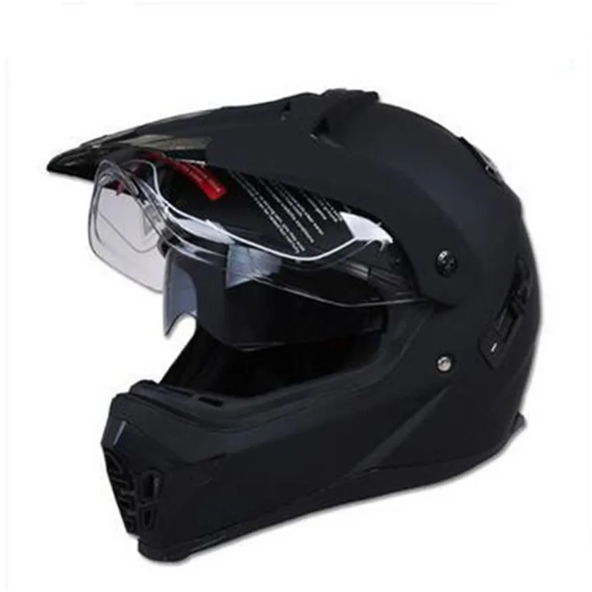 

Dual Sport Helmet Off Road Motocross UTV ATV Motorcycle Enduro - white, Black - Medium hilldown helmet
