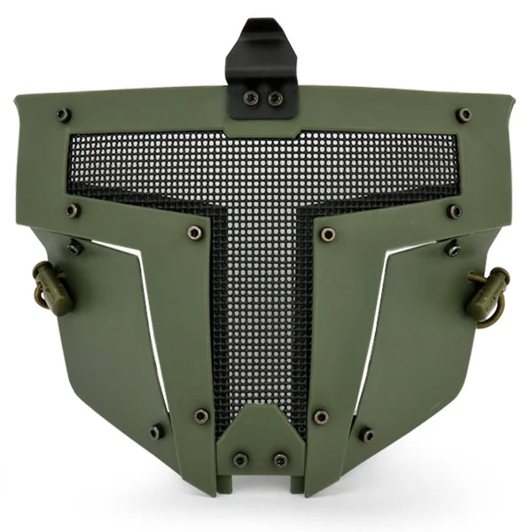 Tactical Airsoft Paintball Half Face Mask Use with Fast Helmet Mask - Цвет: green