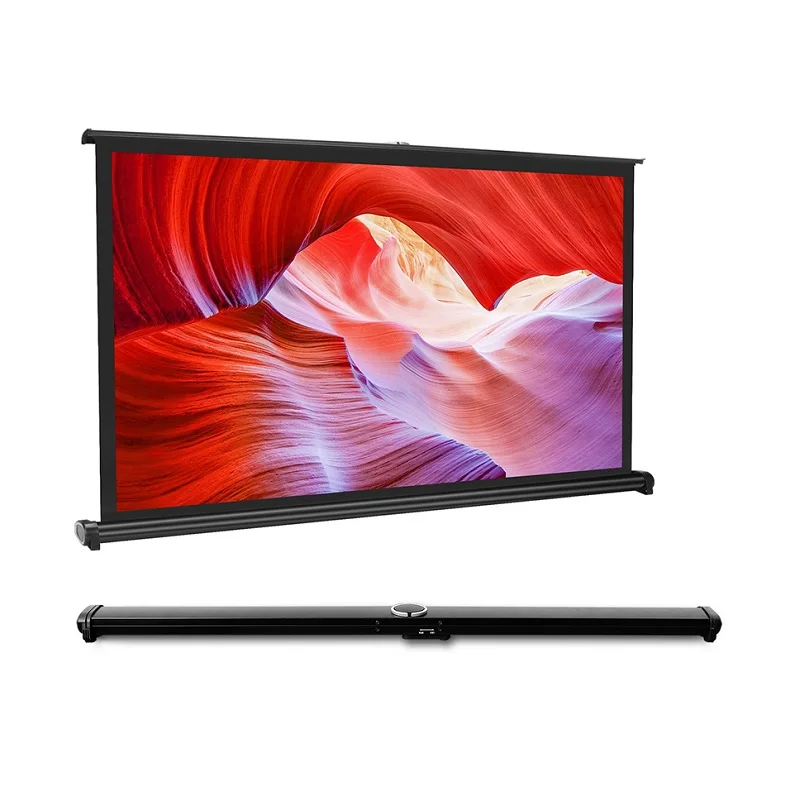 

Portable 40 inch Desktop Projector Screen Matt White Projection Screens Reflective For Camping Business Home Cinema Movies