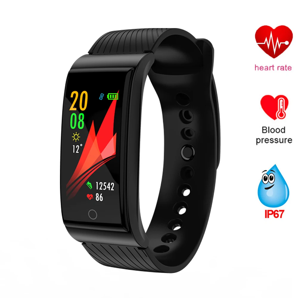 F4 Smart Wristband Fitness Bracelet Color Screen Pedometer Heart Rate