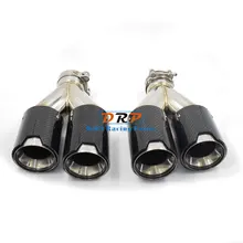 Aço Inoxidável de alta Qualidade 2 a 4 Traseira Do Carro M Poder Fibra De Carbono Exhaust Muffler Dica para BMW335, 535,640, Série 5, Série 3