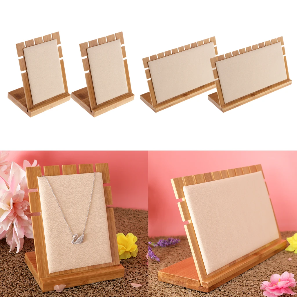 4x Multi-functional Jewelry Holder Wood Jewelry Display Rack Jewelry Organizer Holder for Necklace Bracelets Earrings Rings