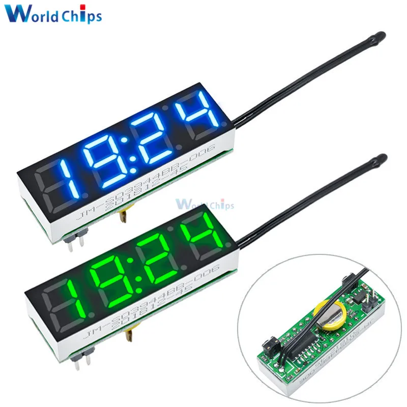 

3 In 1 LED DS3231SN Digital Clock Temperature Voltage Module DIY Time/Thermometer/Voltmeter DC 5-30V Blue / Green LED Display