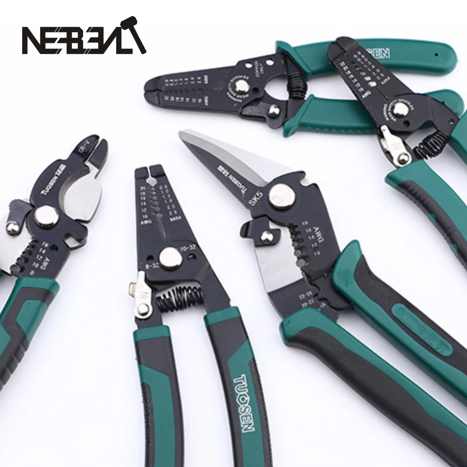 TUOSEN Wire Stripper Decrustation Pliers Multi tool Repair Tool Pliers Cable Wire Stripping Pliers Crimping Pliers Combination