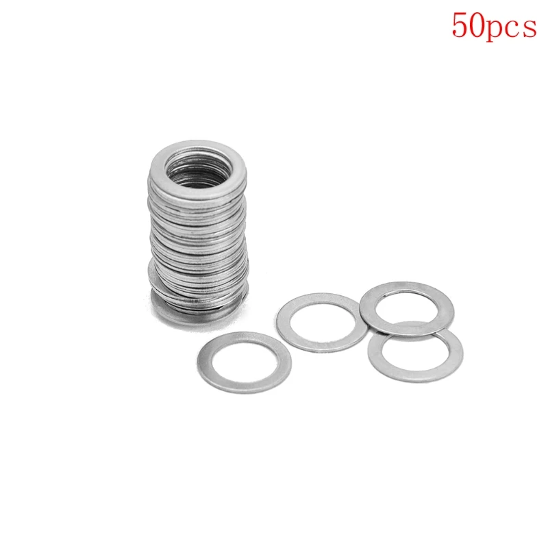 50 Pcs Stainless Steel Flat Washers 9mm Jack Socket Washer for Guitar