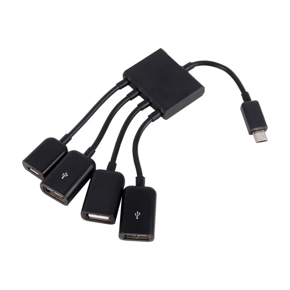 4 порта Micro USB OTG Зарядное устройство концентратор кабель Spliter разъем адаптер для смартфона компьютера планшета ПК