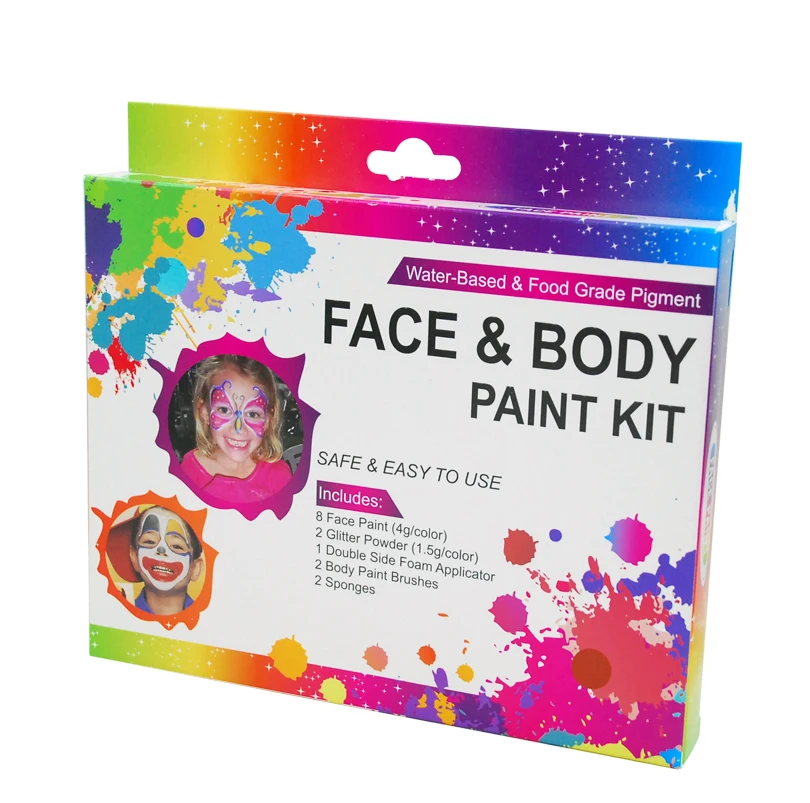 Colo paint 8 цветов наборы для нанесения краски лица вечеринки макияж нетоксичные