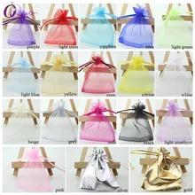 100pcs/lot 7*9cm organza bag Christmas wedding gift bag 16 colors selection jewelry packing Display jewelry bag&pouch bag