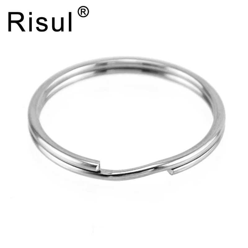 

Risul 1mm Wire Key Ring size 10/12/15/18/20mm basic key chain rings Stainless Steel polished key rings 100pcs
