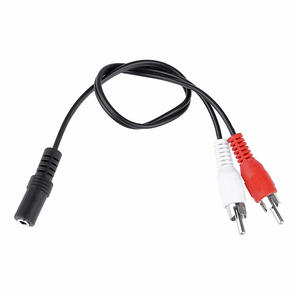 3 5 мм разъем для 2 Phono RCA аудио кабель свинцовый штекер Y сплиттер