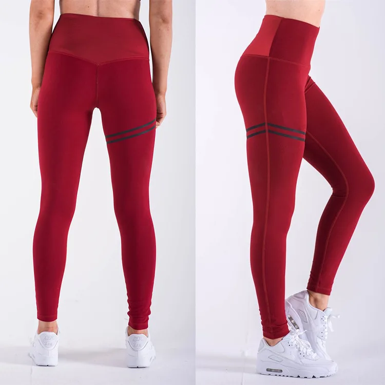 Красные сексуальные штаны для йоги с пуш-ап высокой талией, женские штаны для фитнеса, спортзала, энергетические бесшовные леггинсы, спортивные колготки для бега размера плюс