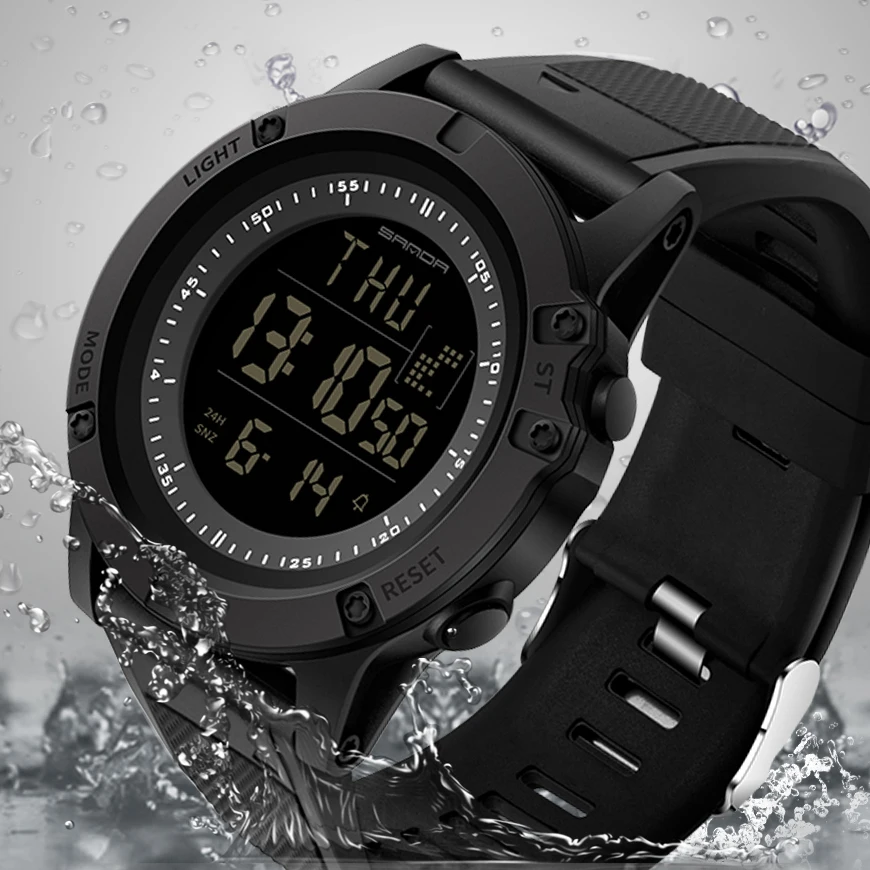 Часы наручные G Shock Мужские Цифровые спортивные водонепроницаемые с хронографом