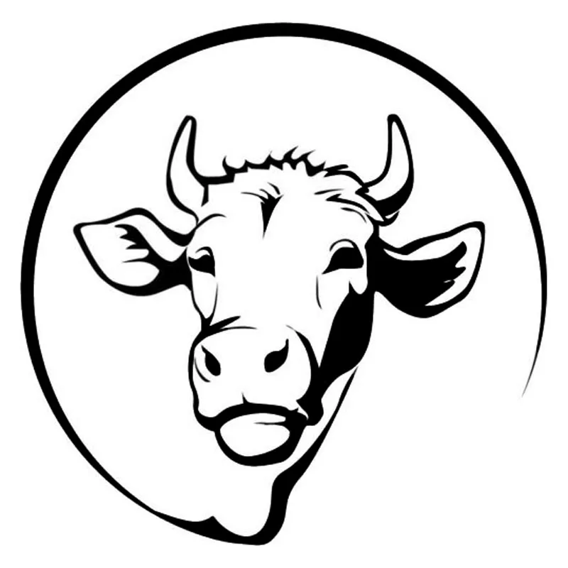 12 7 12 7cm Jersey Cow Pattern Art Vinyl Car Stickers 