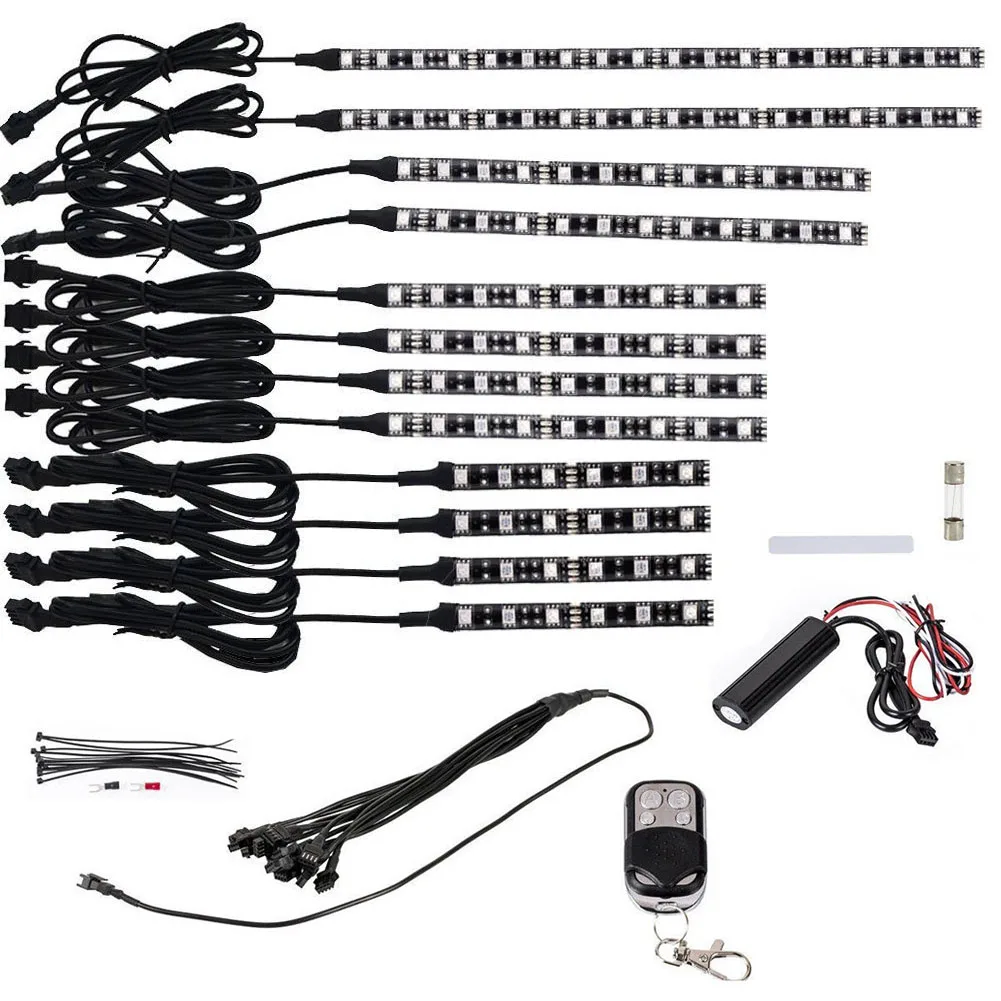 

12pcs Waterproof Glow Under Decorative Motorcycle Walkway Light LED Neon Atmosphere RGB