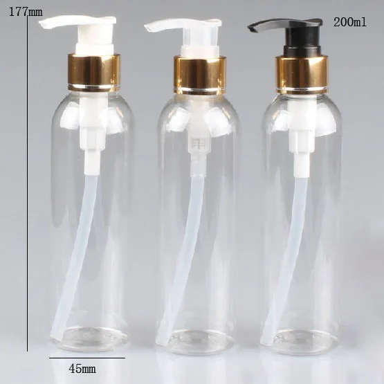 

20/lot 200ml clear pet pump lotion bottle,200cc clear lotion bottle with aluminum pump,100ml,150ml is available