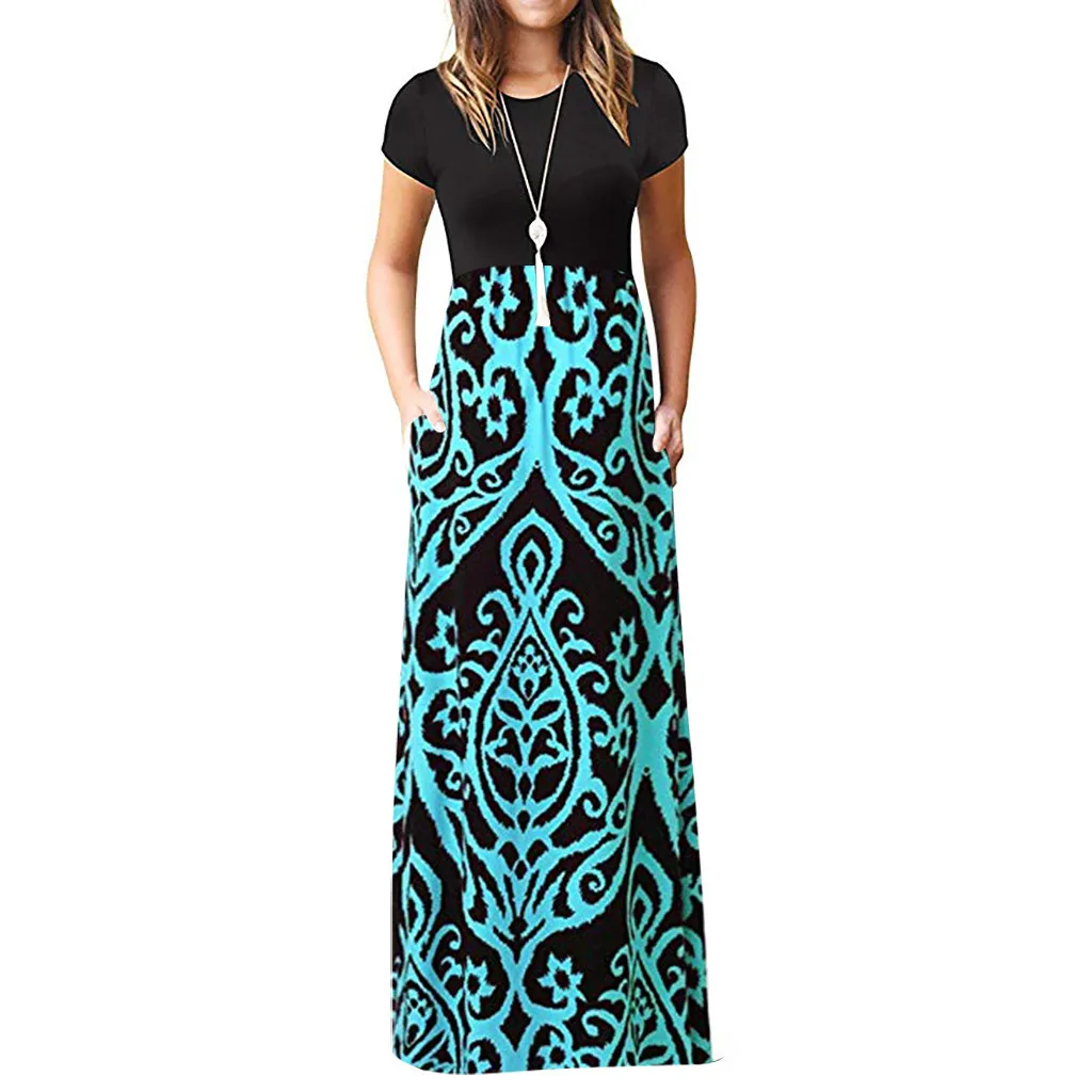 

Plus Size Summer Dress Women 2019 Short Sleeve O Neck Tshirt Dress Elegant Retro Korean Ladies Dresses Formal Dress Women