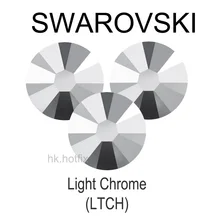 Светильник Swarovski Elements хром(LTCH)(без горячей фиксации/горячей фиксации) Железный(ss5-ss34)(2 мм-7 мм) плоские прозрачные стразы