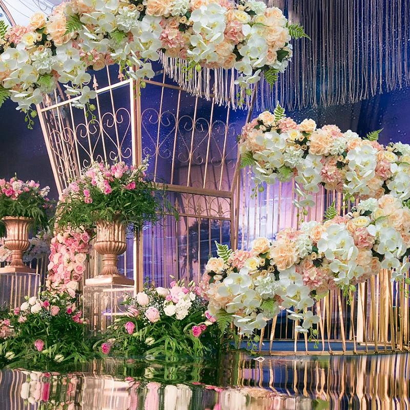 HMEOT высокое качество свадебное Моделирование цветок стены сценический фон декоративный ряд цветов отель праздник вечерние украшения дома