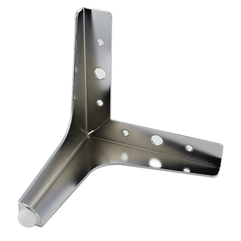  4pcs Metal Furniture Leg Support Silver Coffee Table Legs Sofa Foot Furniture Accessories Rubber Fo