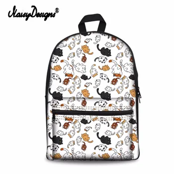 

Noisydesigns Women School Bag Animal 3D Funny Cat Pattern Student School Laptop Casual Backpack Teenagers Girls Travel Rucksack