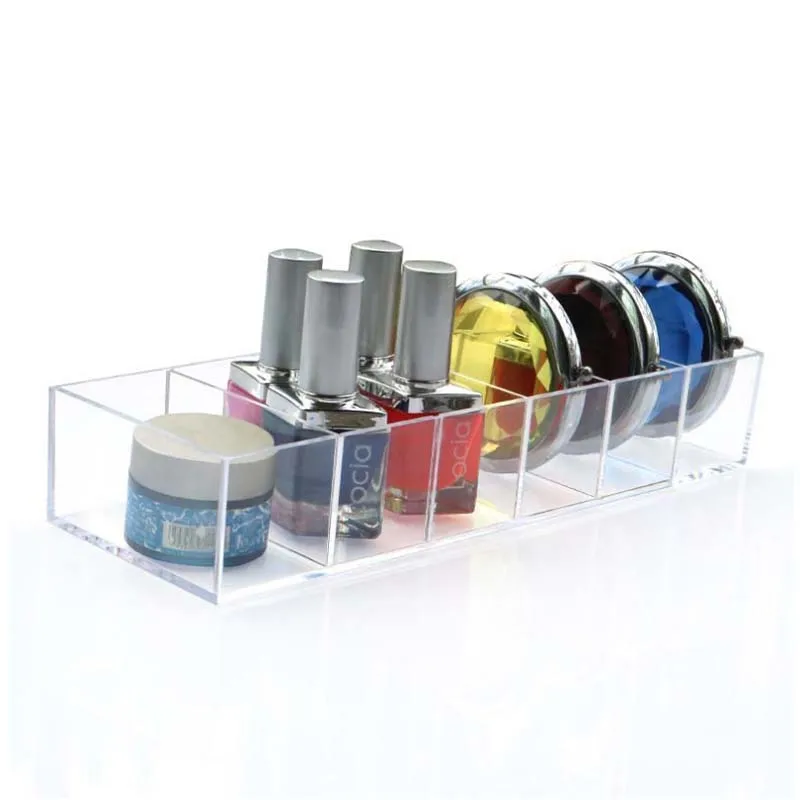 

New 6 Grids Acrylic Blush Powder Essential Oil Lipstick Makeup Cosmetic Storage Box Women Girls Home Desktop Drawer Organizer