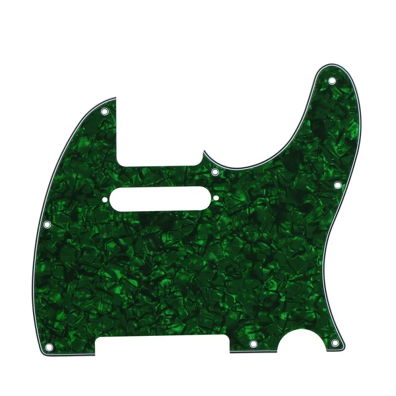 FLEOR 1 шт. электрогитара Tele Pickguard скретч пластина 8 отверстий w/звукосниматель с одинарной катушкой отверстие для США/Мексика Tele гитары аксессуары - Цвет: Green Pearl