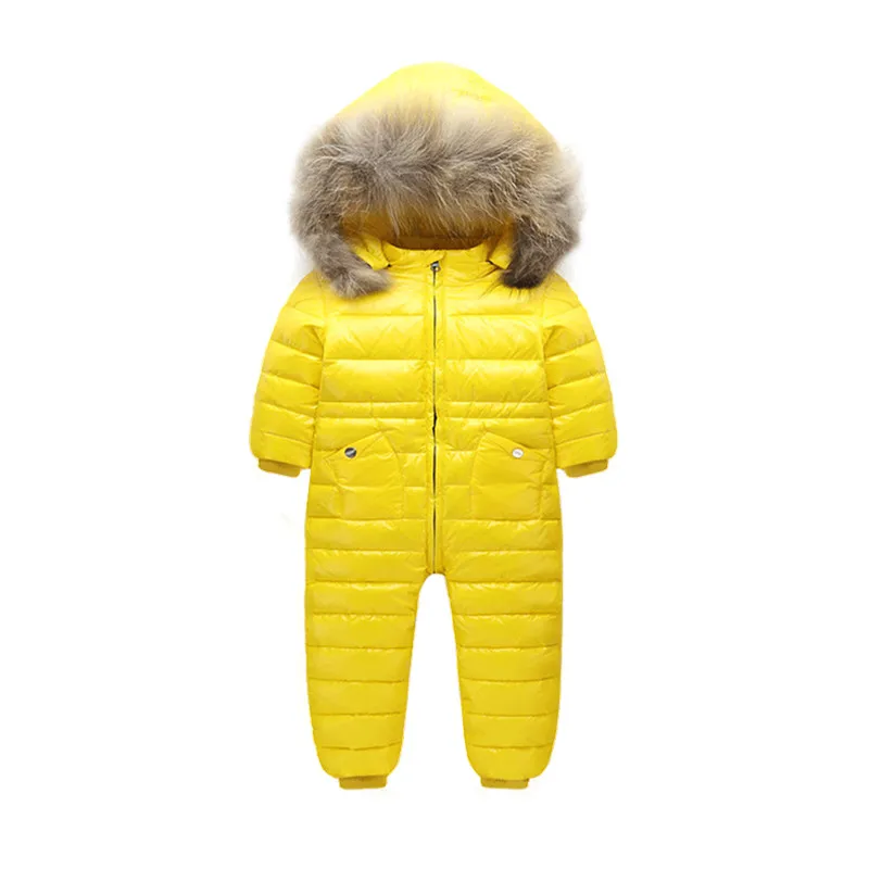 Новая детская одежда, Детские Зимние куртки для мальчиков 2-5 лет, Детская пуховая куртка, розовое пальто для девочек, блестящий зимний комбинезон - Цвет: yellow